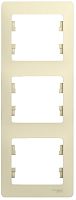 Рамка вертикальная Systeme Electric Glossa 3-м. бежевый картинка